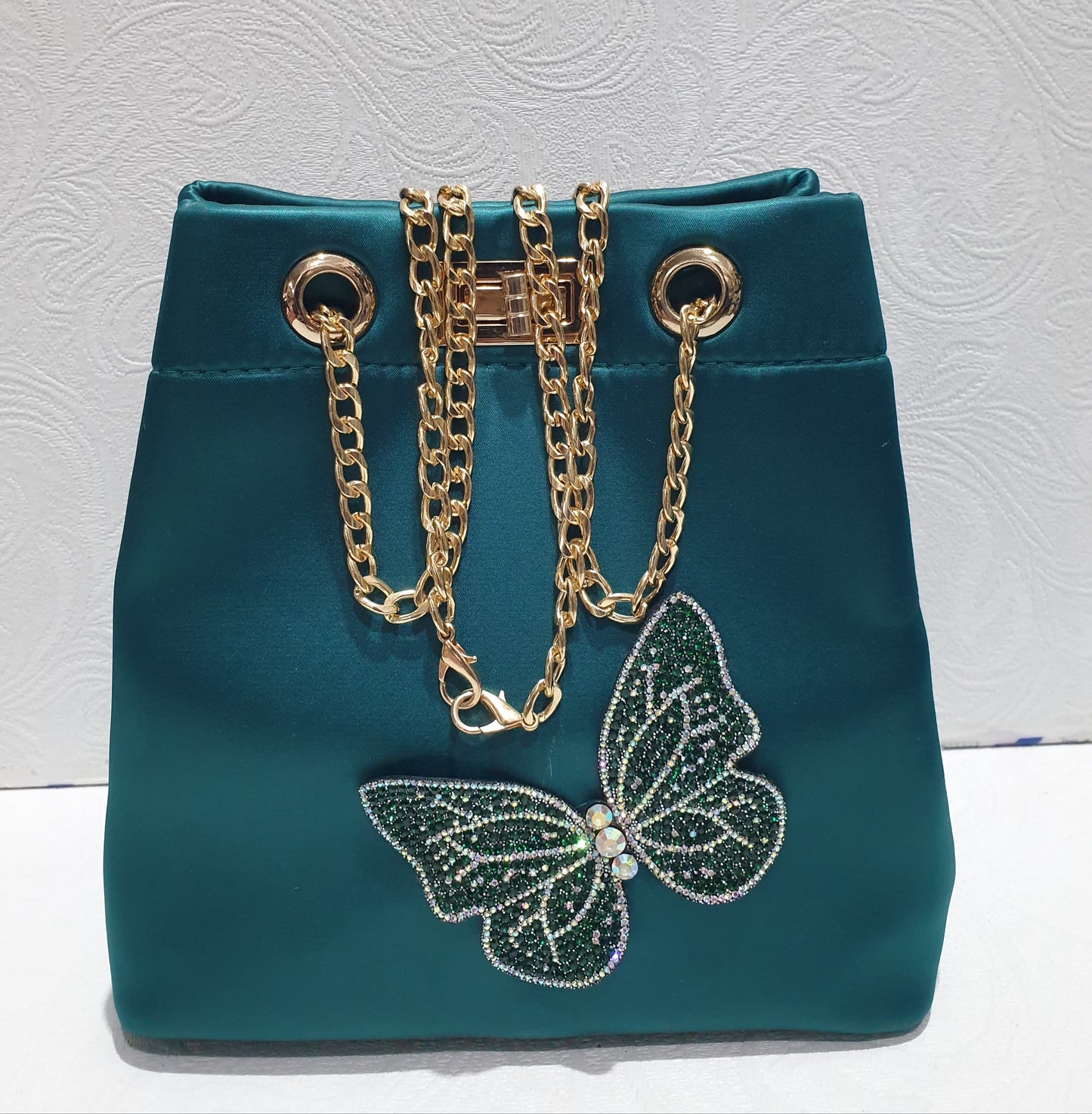 Elegant Butterfly Satin Bag