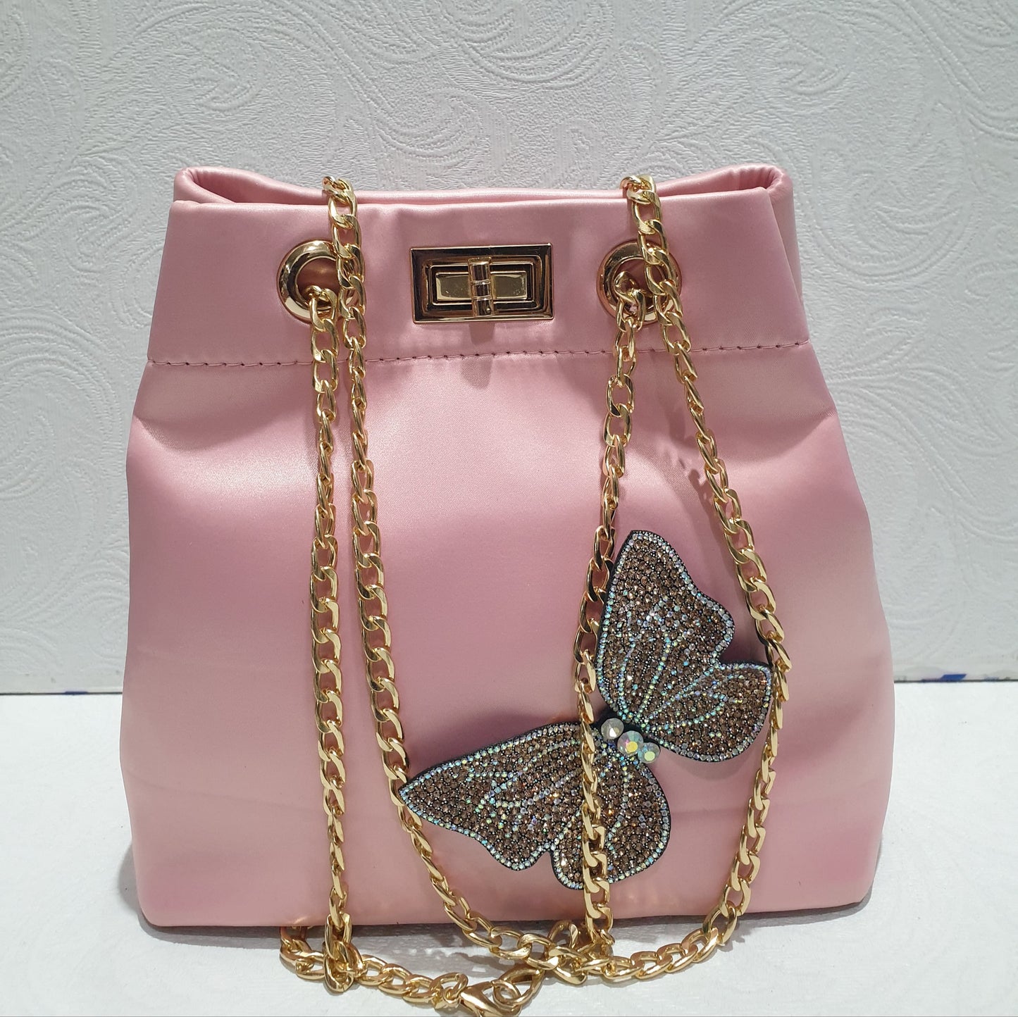 Elegant Butterfly Satin Bag