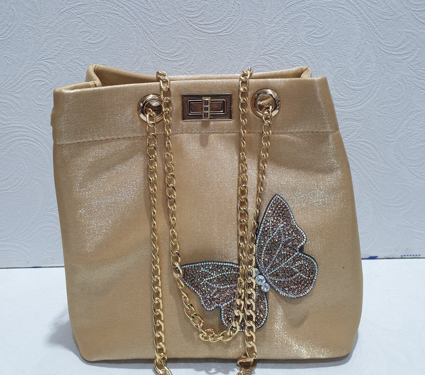 Elegant Butterfly Satin Bag