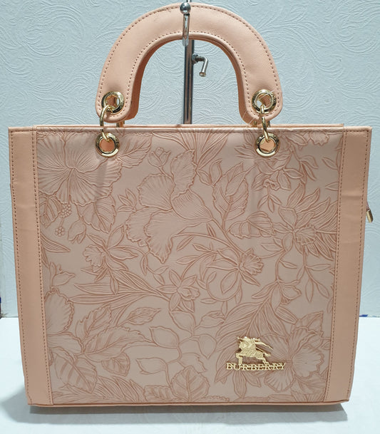 Luxury Embossed Floral Handbag –  Elegance