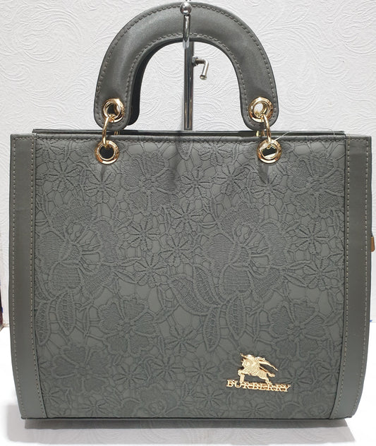 Luxury Embossed Floral Handbag –  Elegance